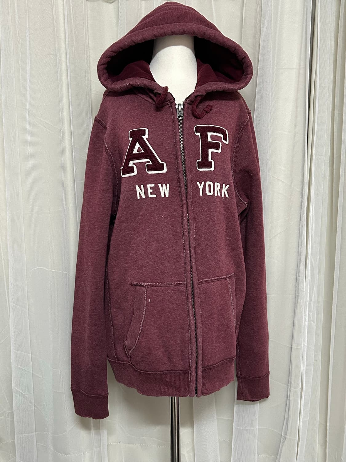 아베크롬비 y2k 버건디 후드집업  상품이미지1