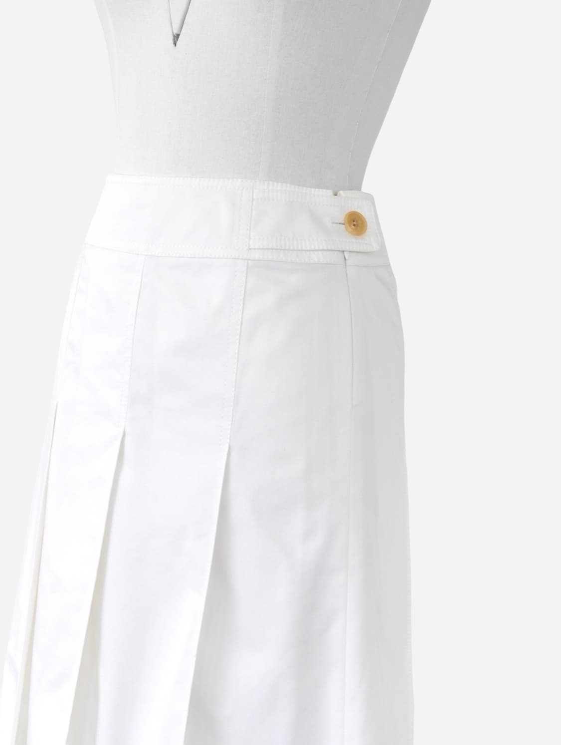 Burberry White Cotton Pleated Skirt 상품이미지6