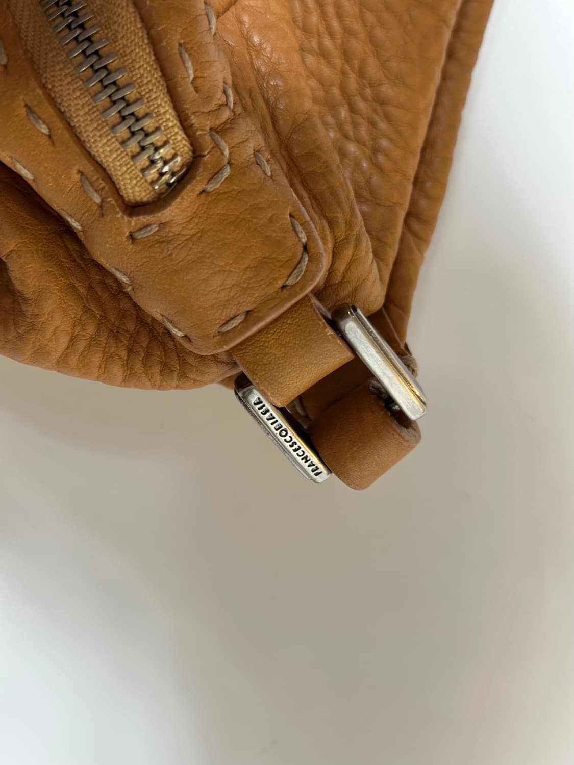 브라운 스티치 디테일 백 상품이미지3