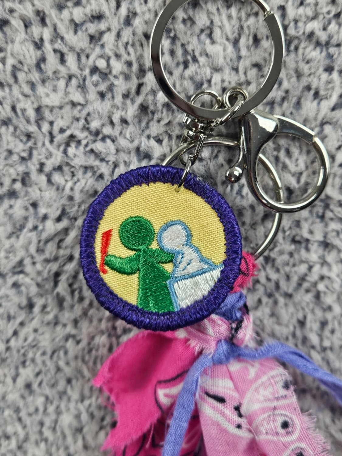 핸드메이드 커스텀 패치 반다나 카라비너 키링 ( OS ) / 10378 상품이미지3