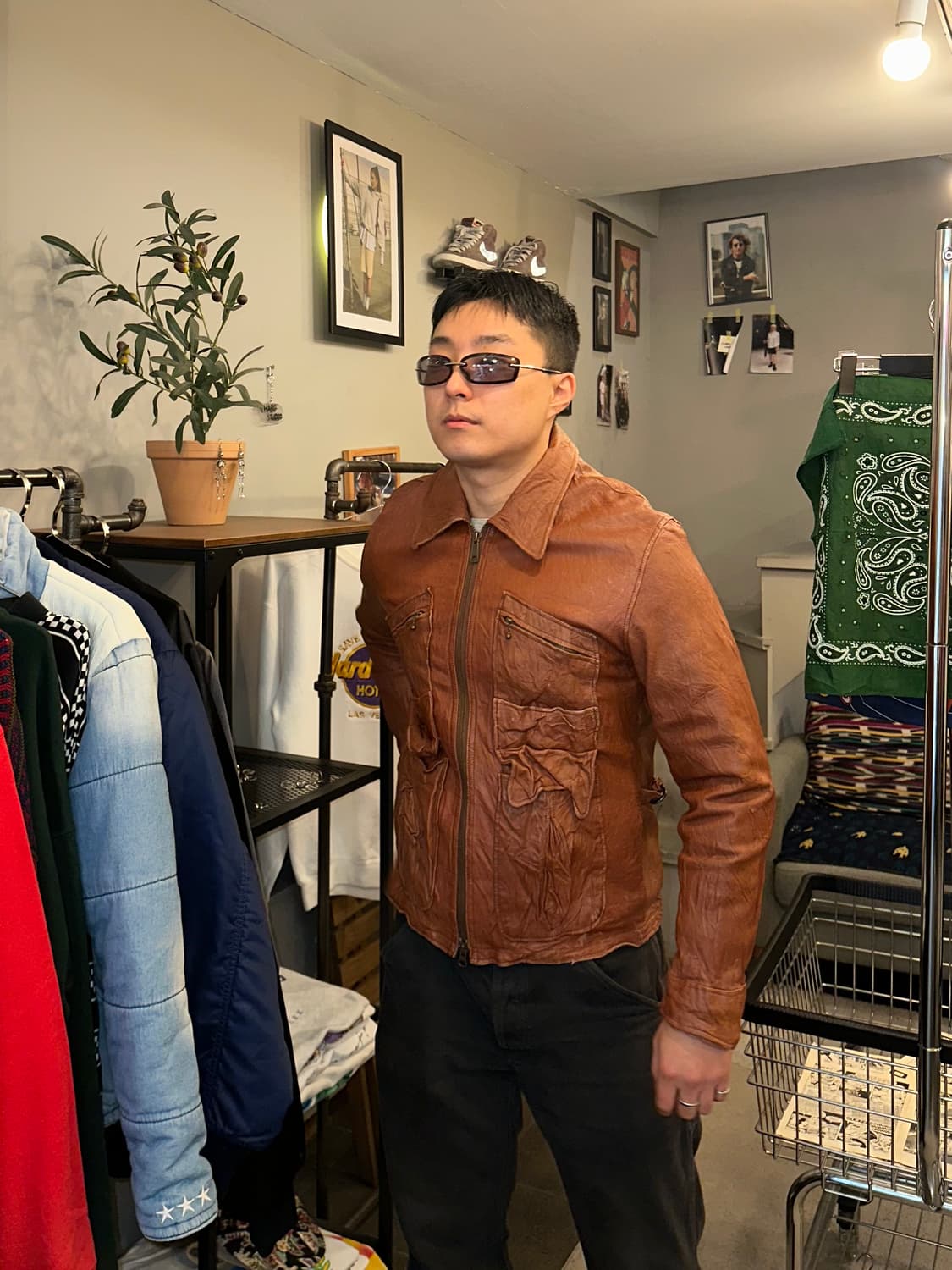 Slap shot multi pocket lambskin jacket 상품이미지1