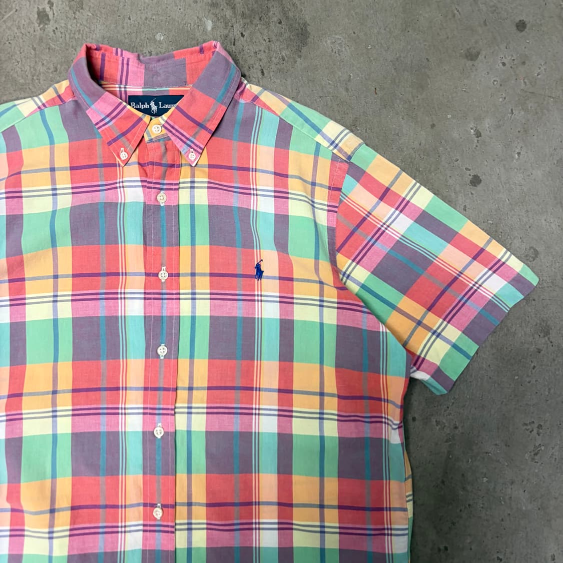 폴로 반팔 체크 셔츠[1921] 상품이미지3