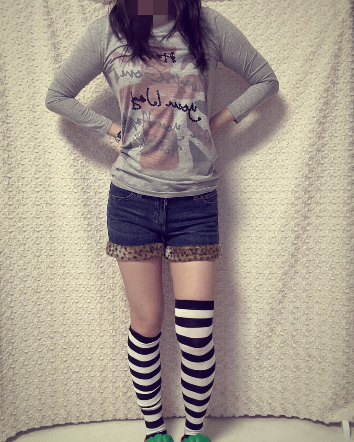 빈티지 펑크오네갸루 호피 퍼 숏팬츠 상품이미지3