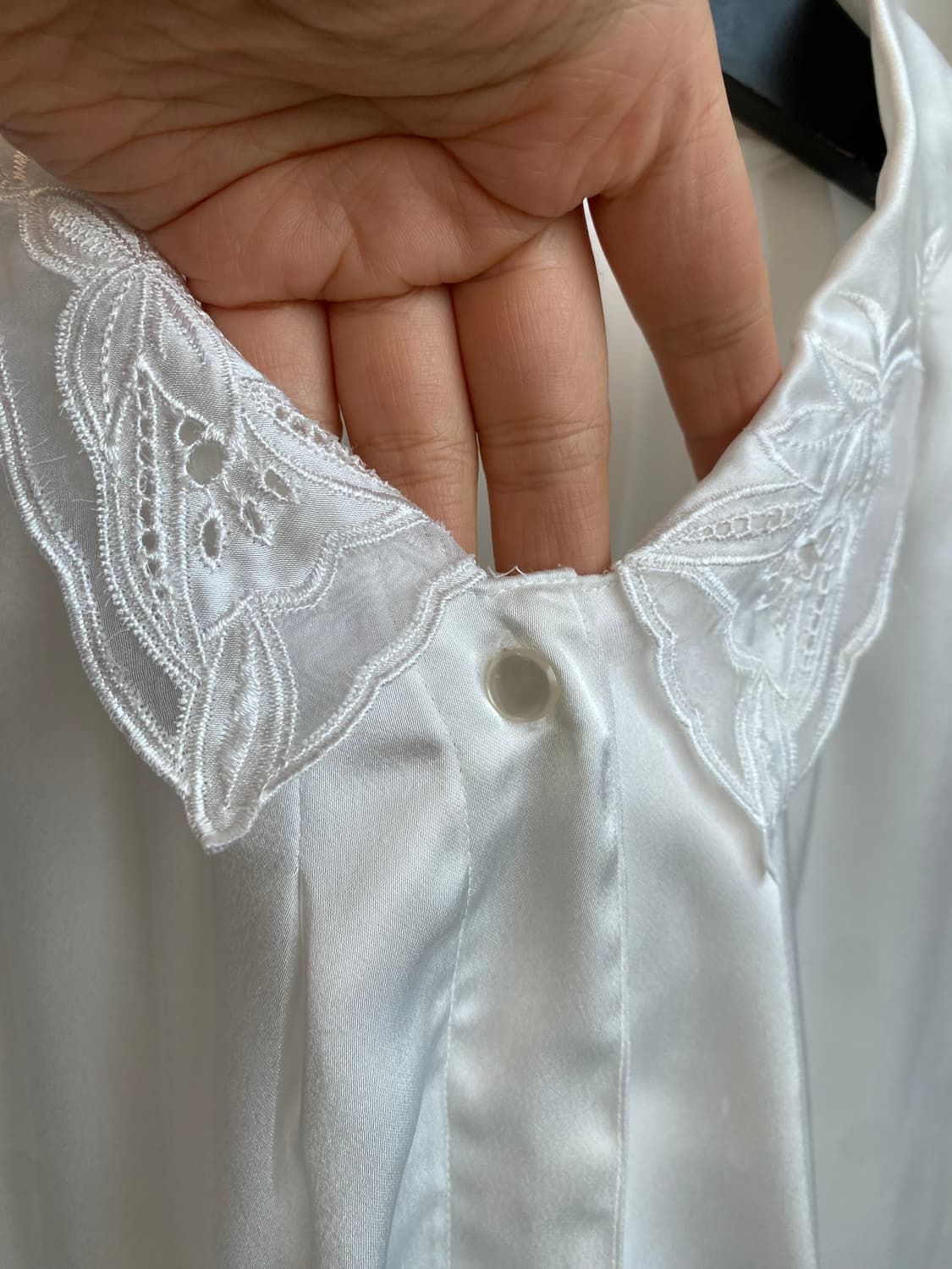 빈티지 화이트 실크블라우스(M-L) 상품이미지7