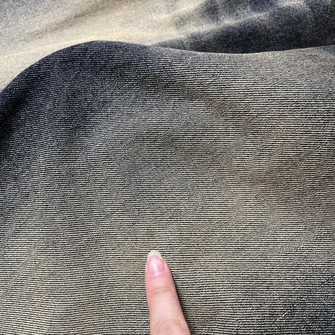 (30) ROFL 흑청 샌드 워싱 와이드 데님 팬츠 L 상품이미지5