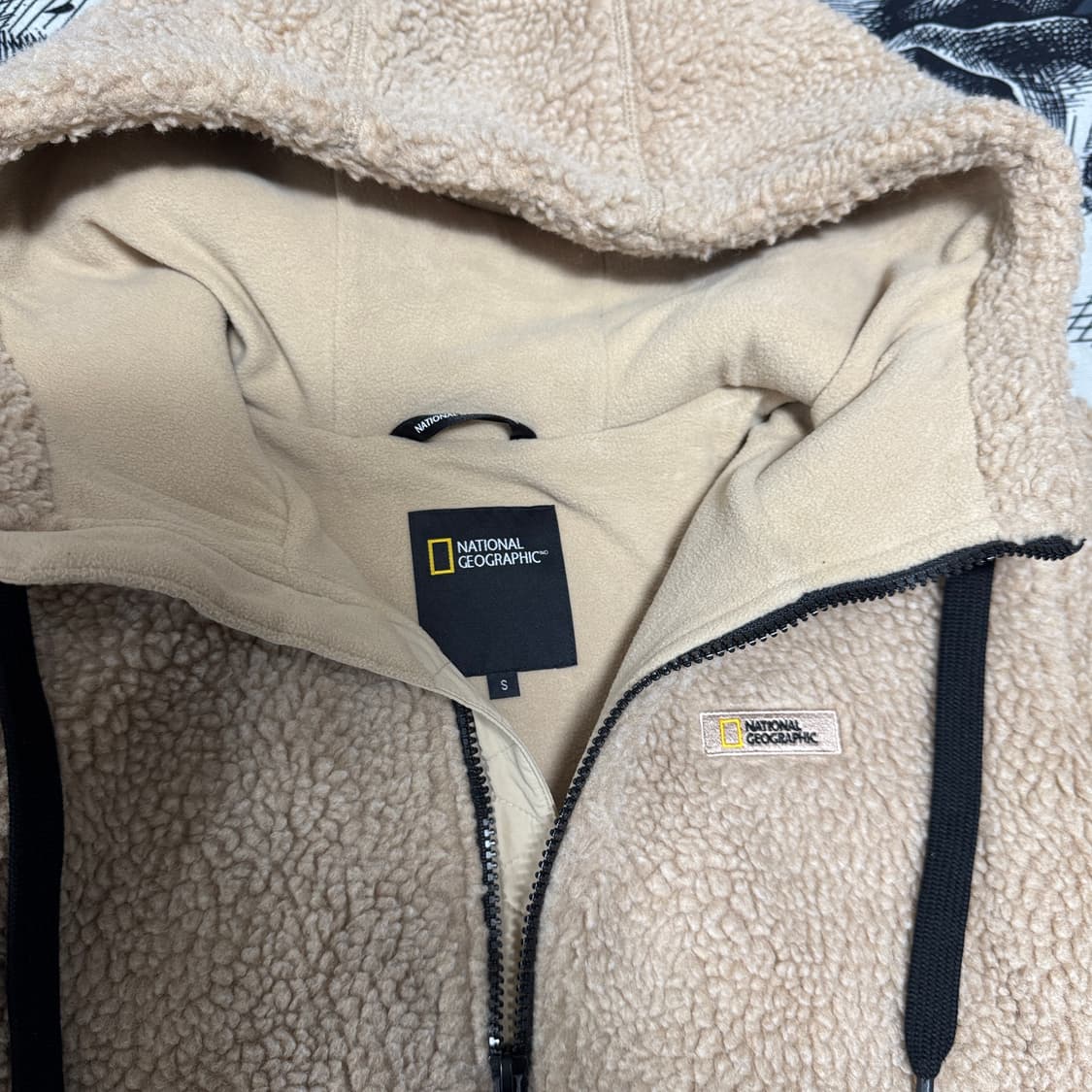 내셔널지오그래픽 후리스 후드집업 90 S사이즈 상품이미지3