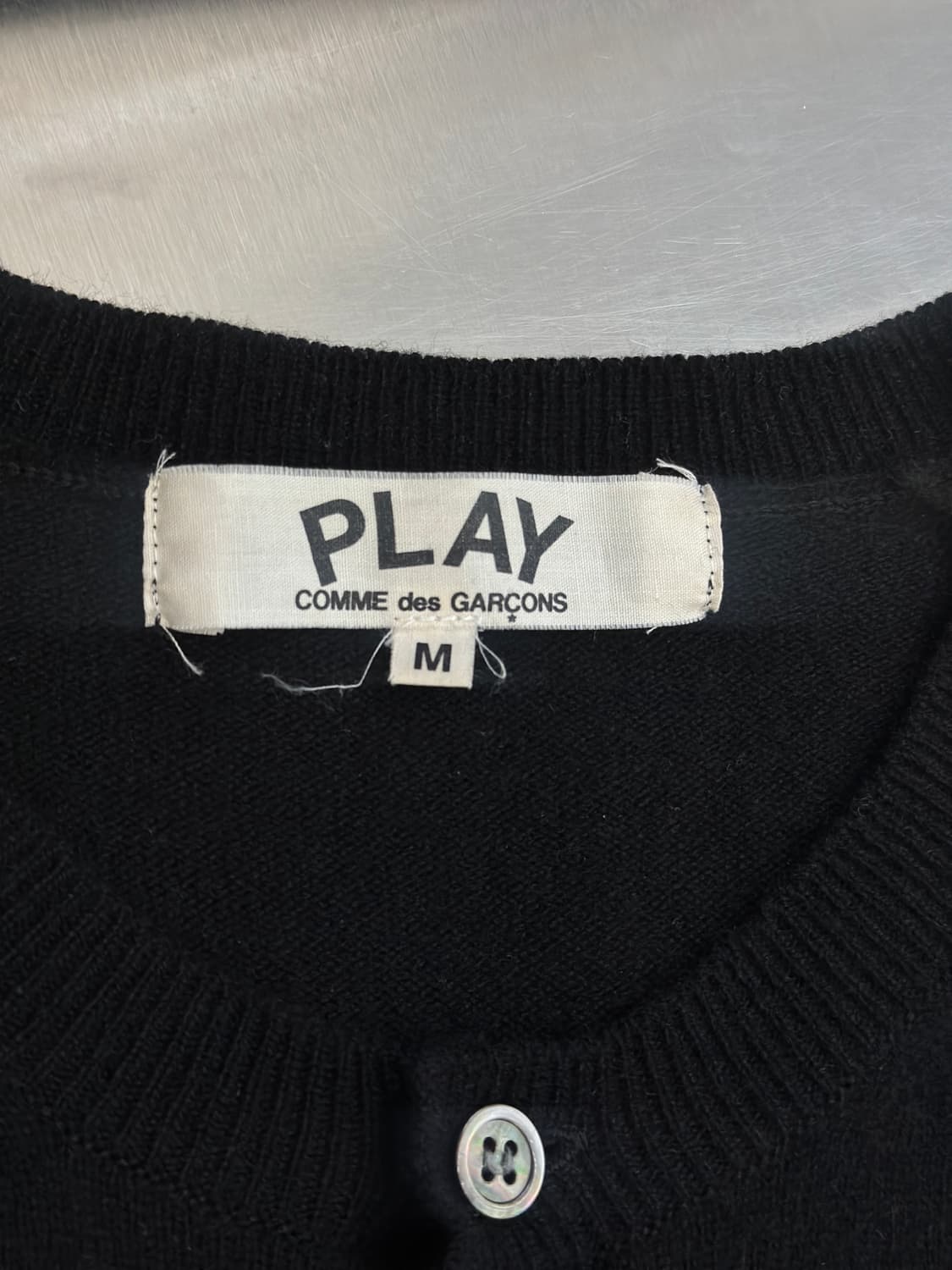 꼼데가르송 레드와펜 블랙 울 가디건  상품이미지5