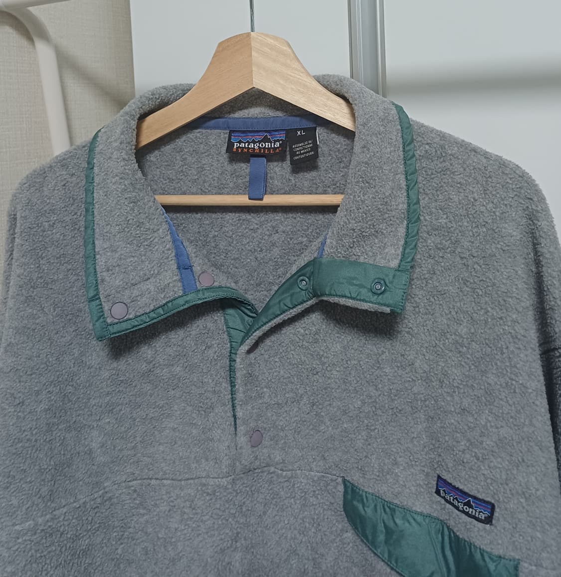 [L-XL] 파타고니아 신칠라 스냅티 올드 모델 그레이 / 블루 그린 상품이미지3