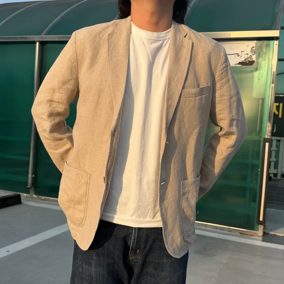 무인양품 린넨 블레이저 상품이미지2