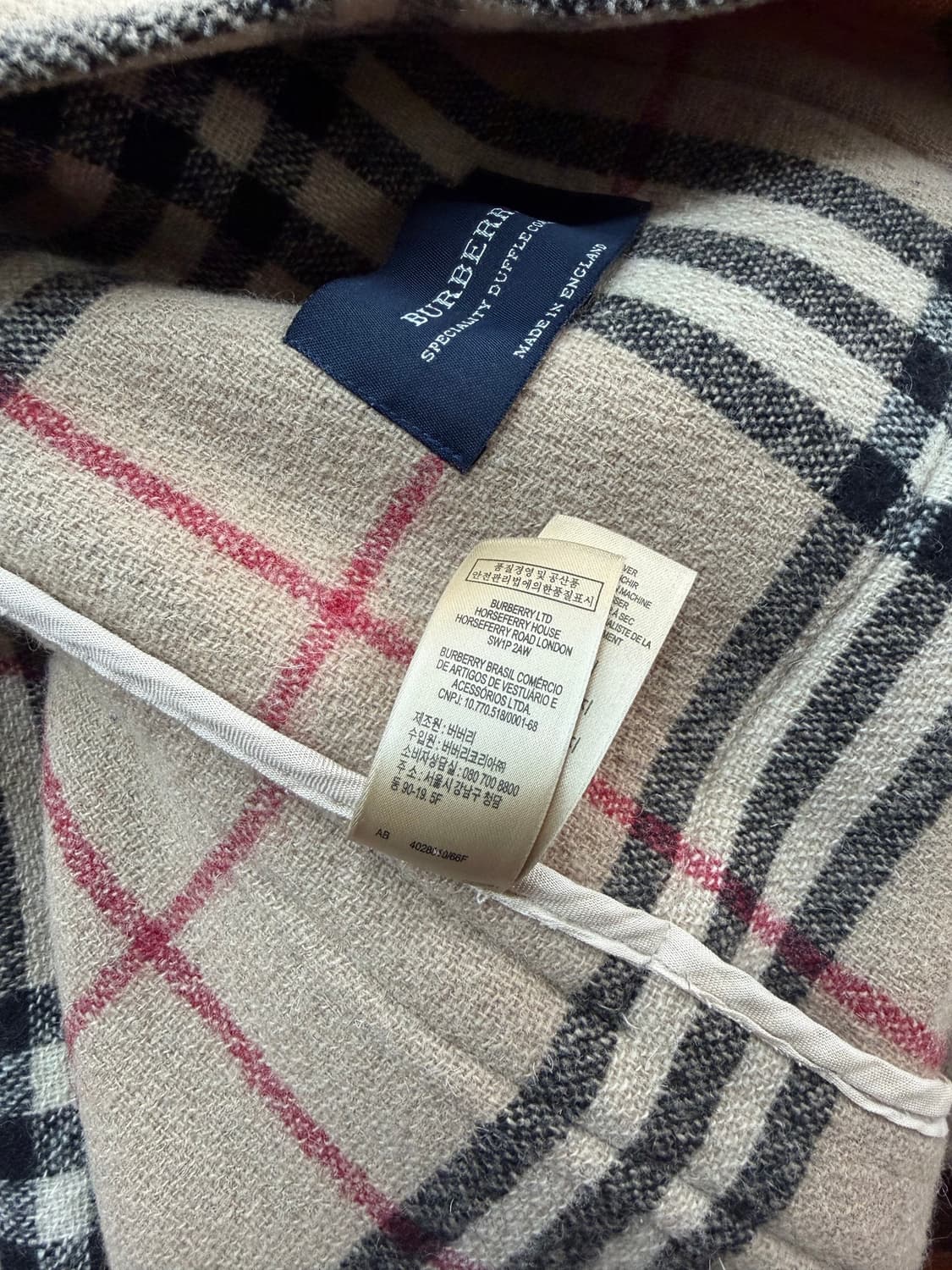 UK48/ 버버리 스페셜리티 노바체크 후디드 떡볶이 코트 상품이미지9