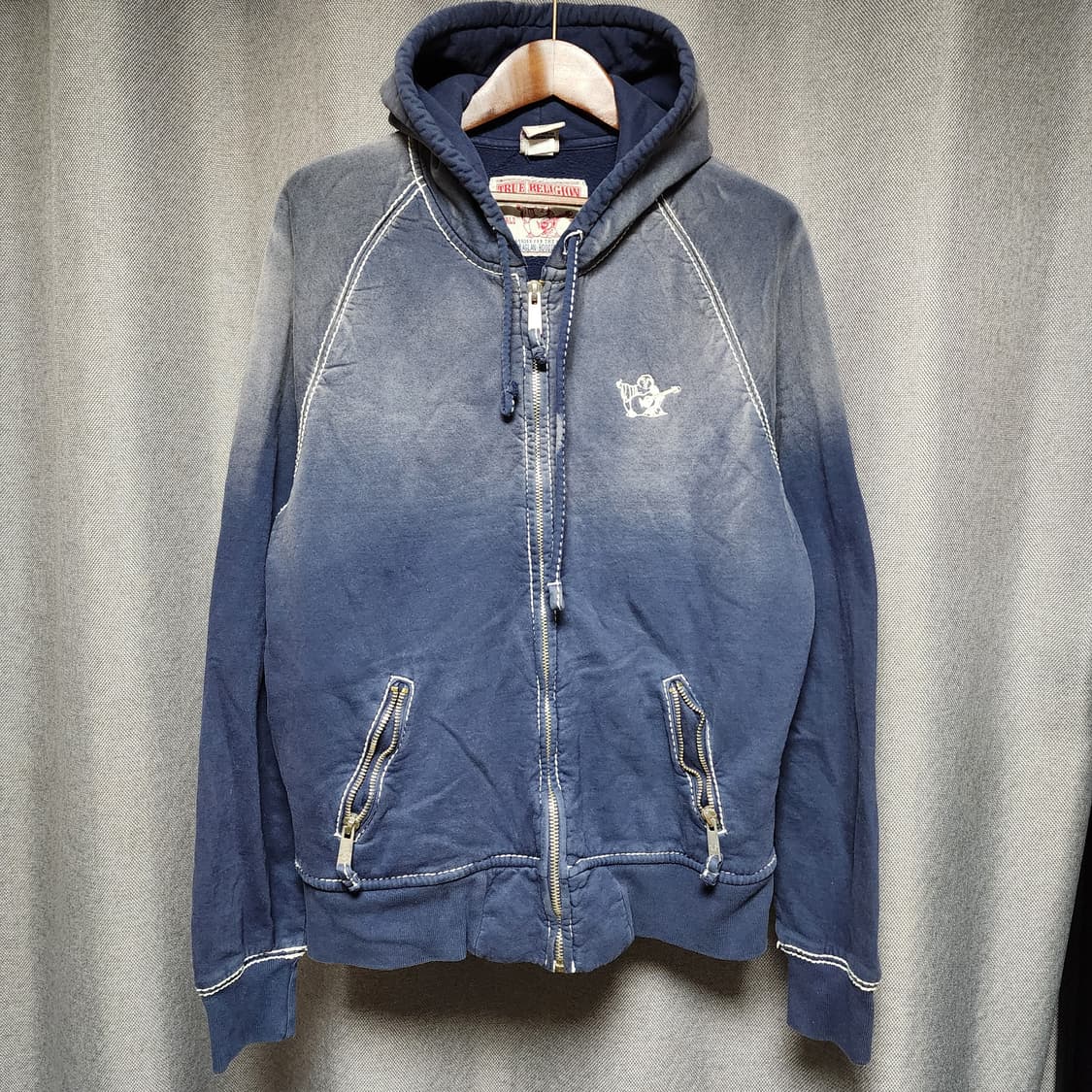 트루릴리젼 워시드 오버사이즈 Y2k후드집업 상품이미지1