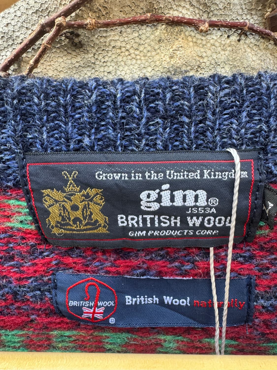 Gim british wool 페어아일 케이블 니트 L 상품이미지5