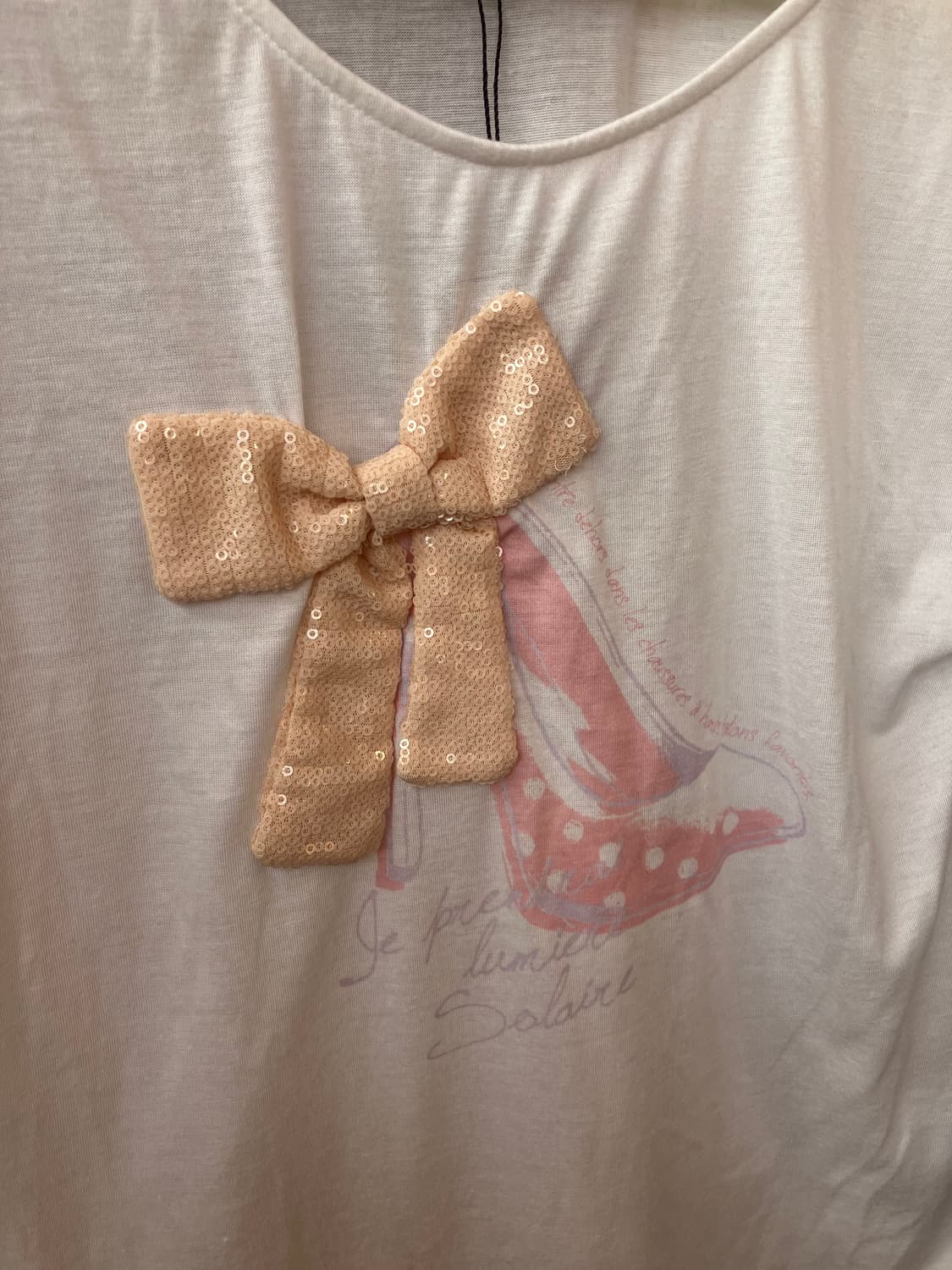 (set)구두리본 퍼프 티셔츠+스트라이프 가디건 세트 상품이미지5