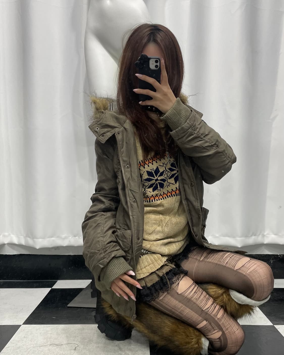 🎸카키 퍼 봄버 자켓🎸 상품이미지3