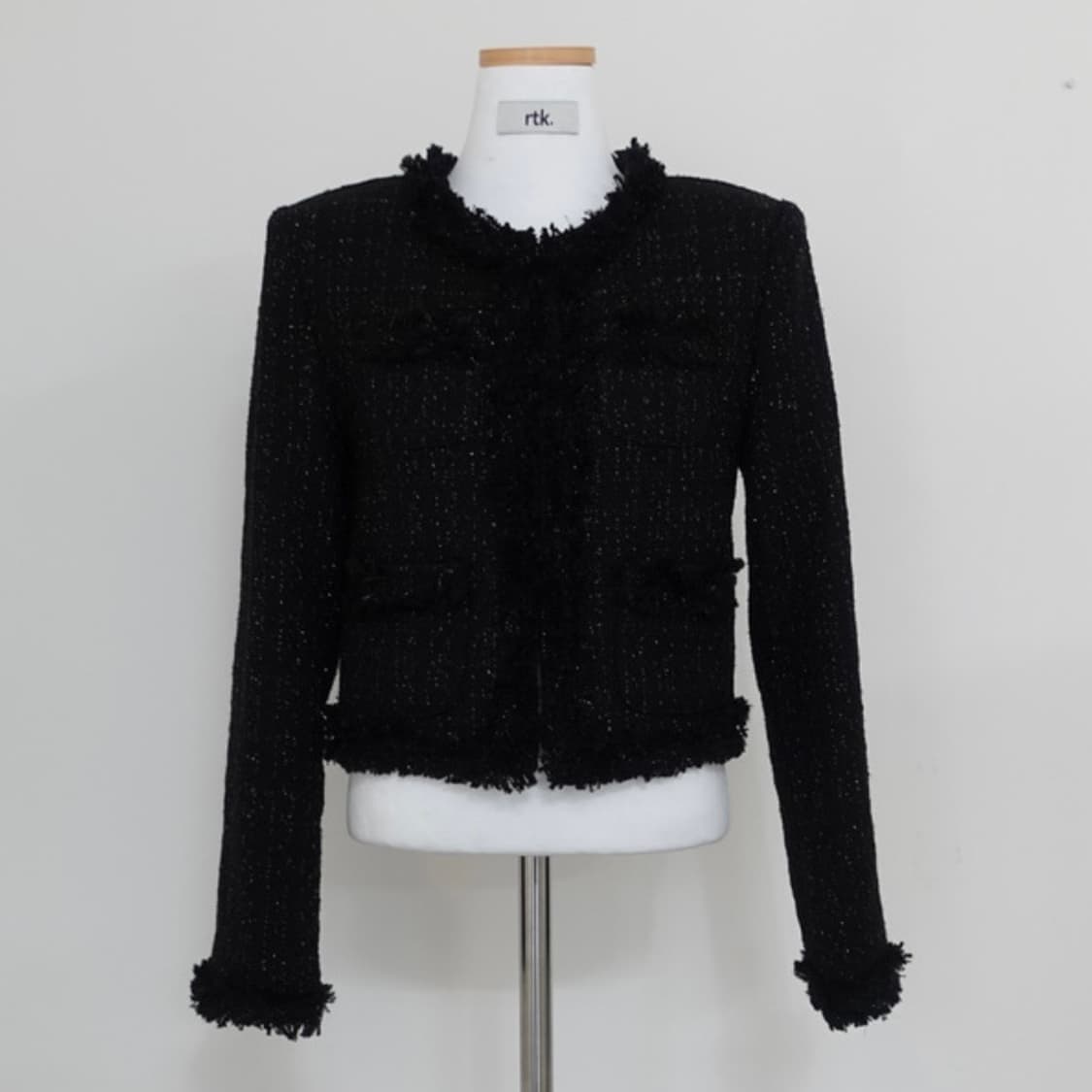 블랙 트위드 자켓 상품이미지5