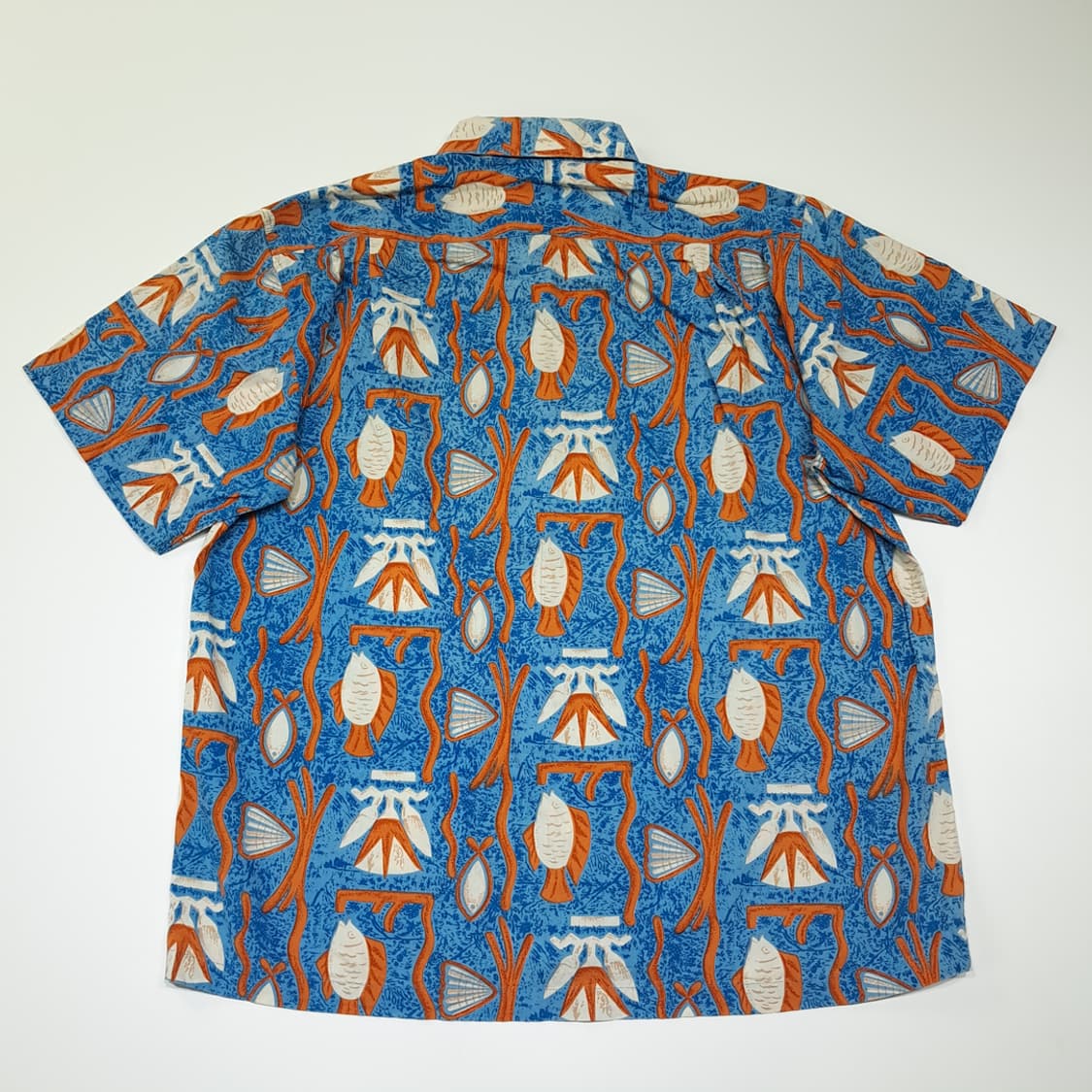 CK106 XL 키맨 90s 빈티지 아쿠아 마린 반팔 셔츠 남방 상품이미지5