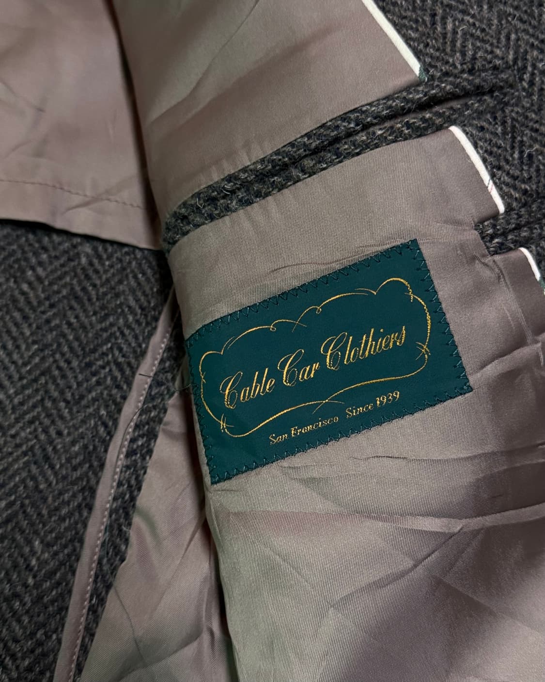 00's Cable Car Clothiers 헤링본트위드 자켓 100 상품이미지5