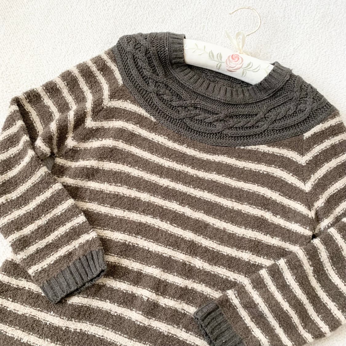 코코아 모리걸 스트라이프 니트 ops 상품이미지1