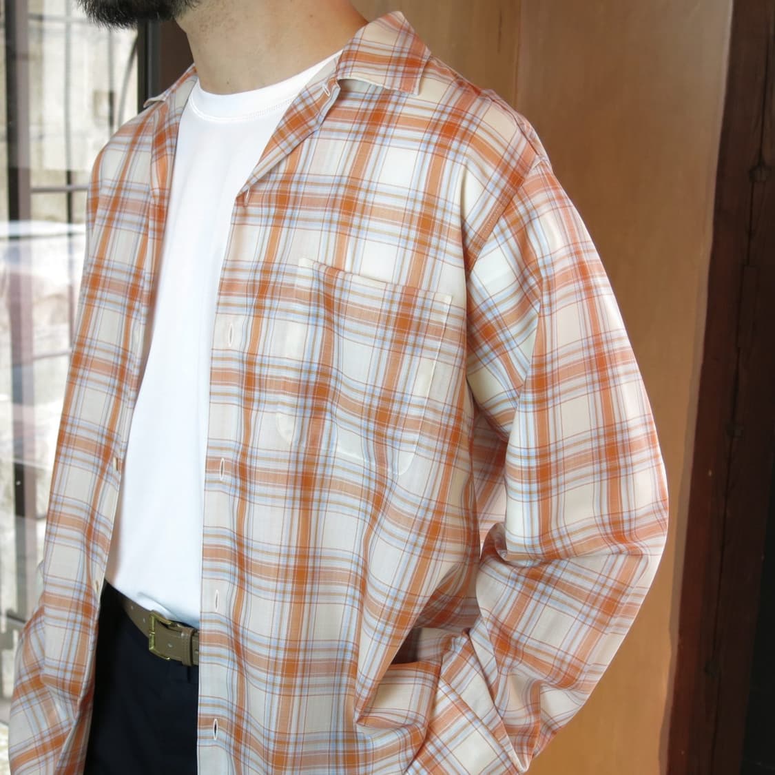 [2, 새상품]마티앤선즈 24SS H WOOL 오픈 카라 셔츠 상품이미지4