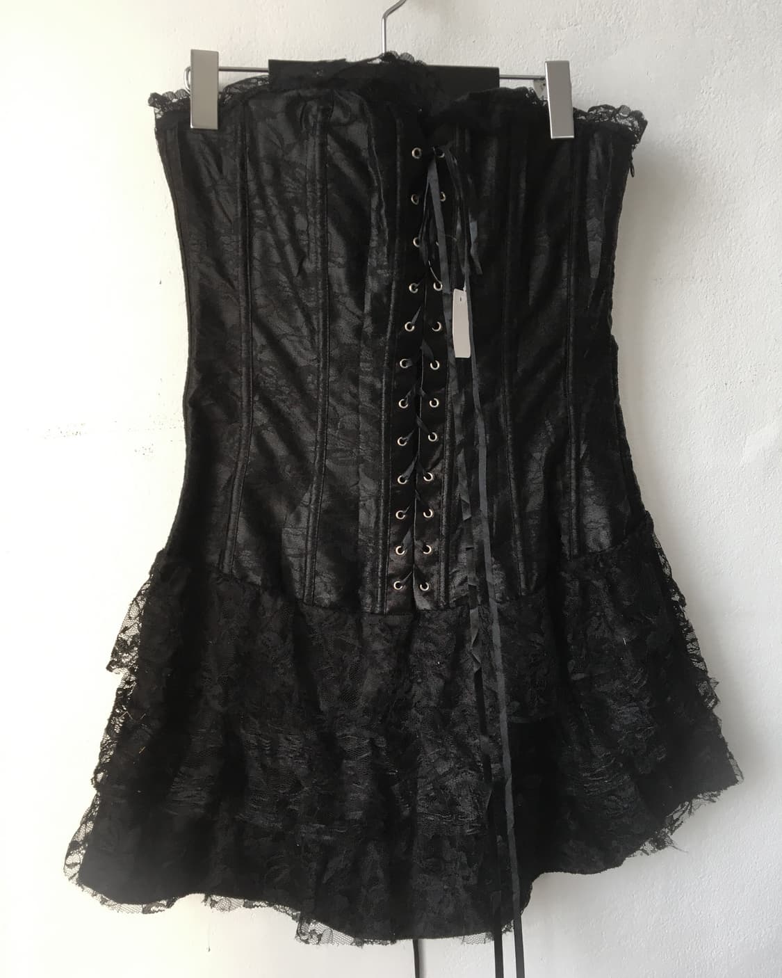 Lace lace up corset onepiece 상품이미지4