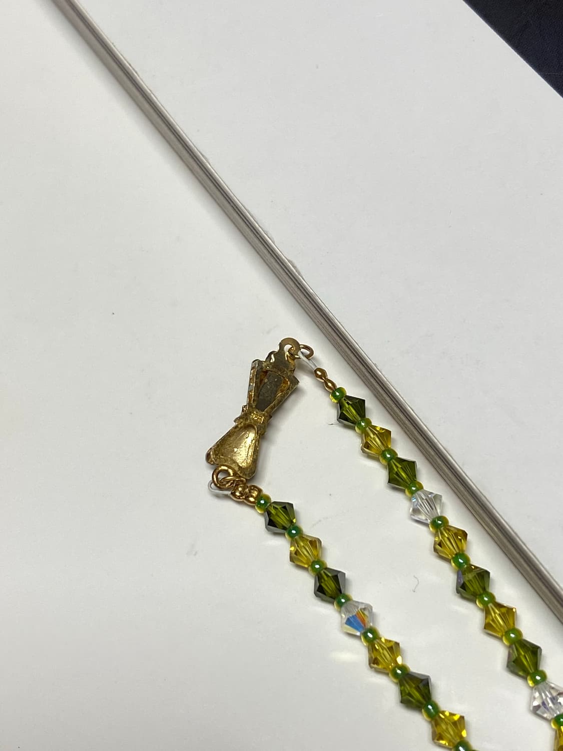 빈티지 그린 물방울 팬던트 비즈 목걸이 상품이미지10