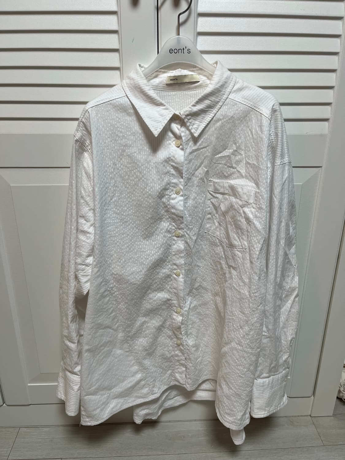 애옹쓰 스트라이프 헤비 빅 셔츠 상품이미지3