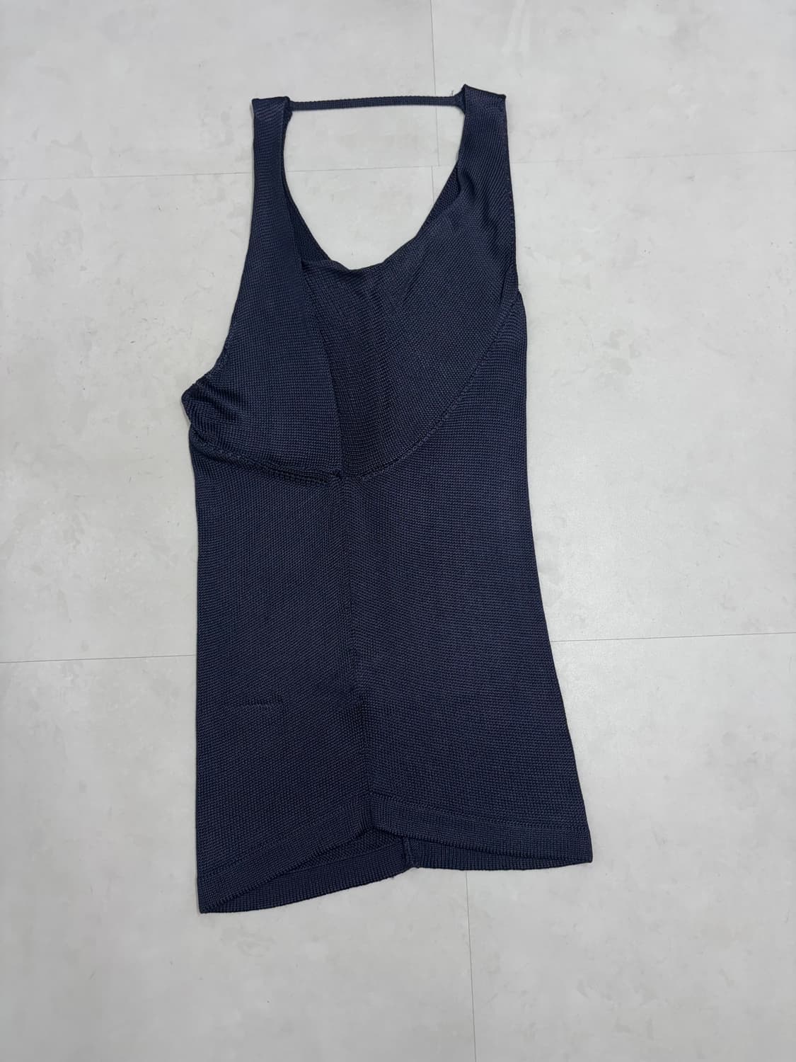 GLOSSY DEEP NAVY DRESS 상품이미지10
