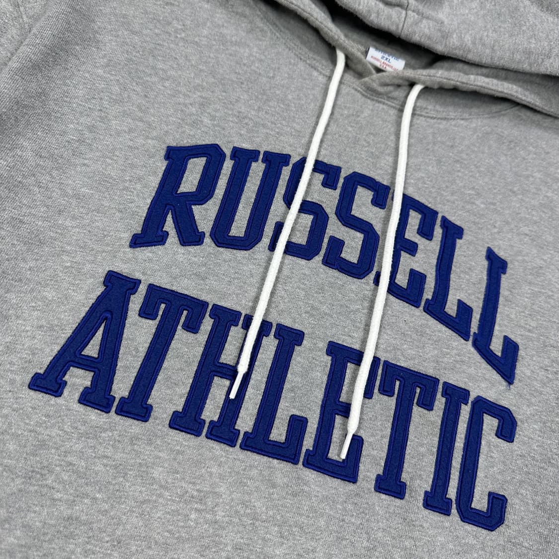 러셀 애슬레틱 레터링 그레이 후드티 (XXL) 상품이미지3