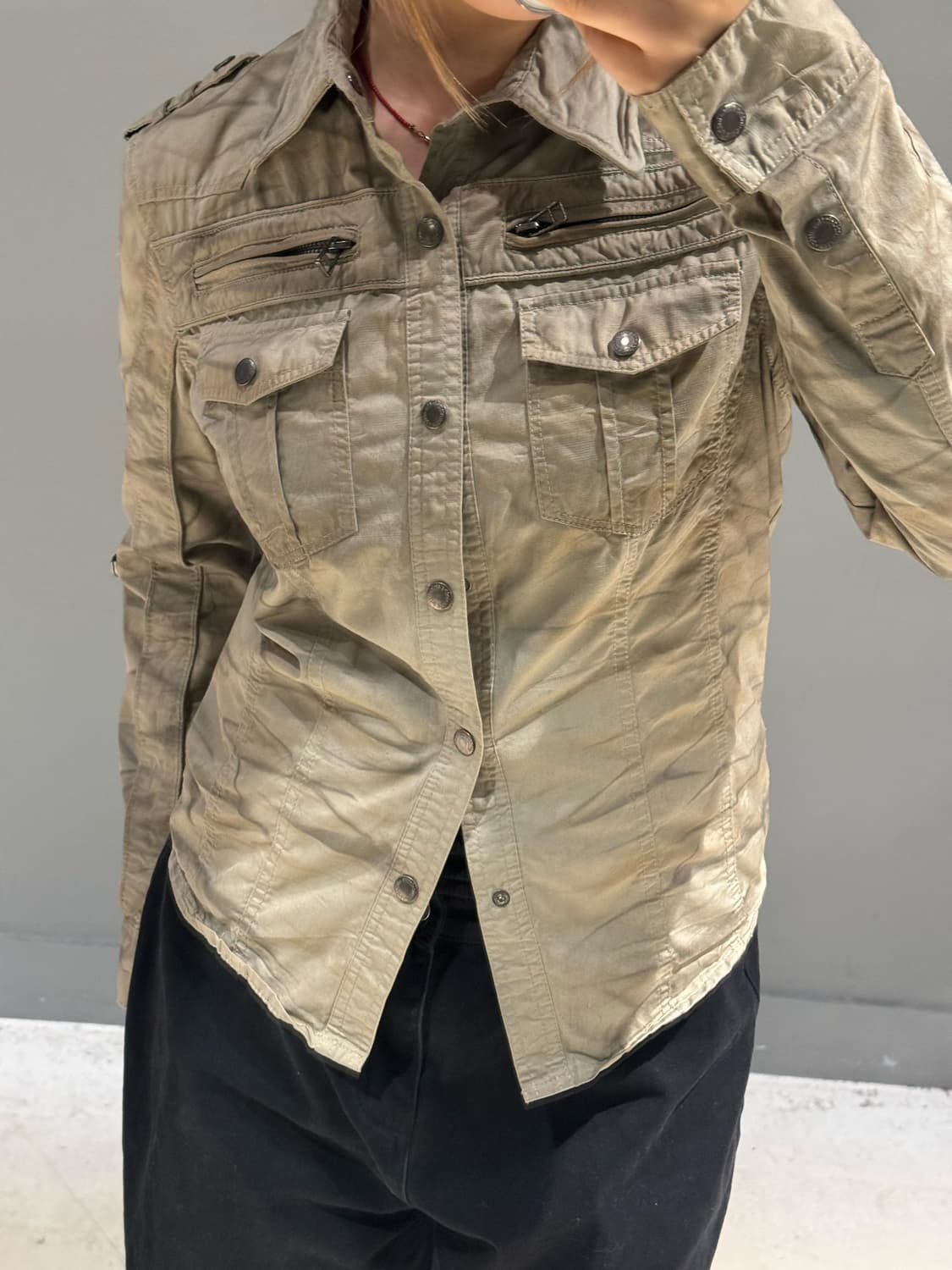 in the attic washing design pocket shirt 상품이미지3