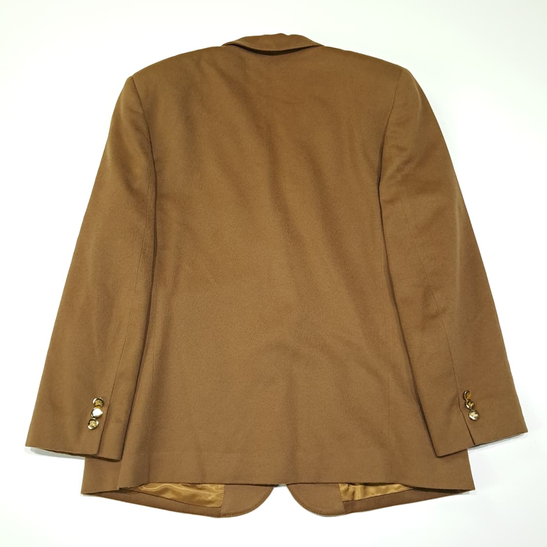 CL165 버버리 빈티지 울캐시미어 프로섬버튼 카멜 블레이저 상품이미지8