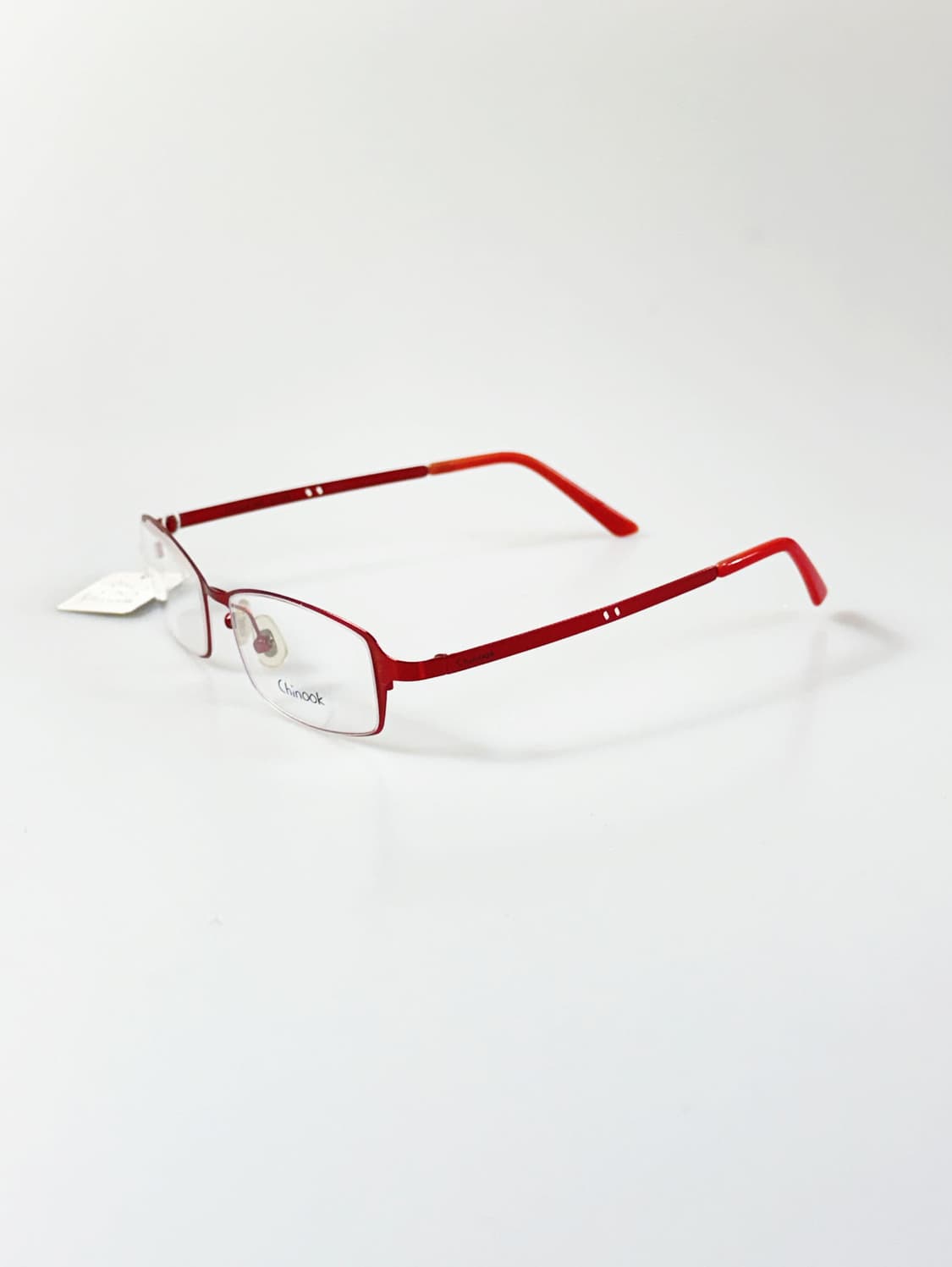 CHINOOK 레드 메탈 슬림 스퀘어 빈티지 안경 상품이미지3