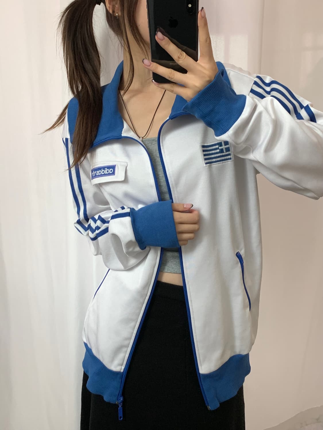 Adidas 아디다스 화이트블루 그리스 트랙탑 상품이미지7