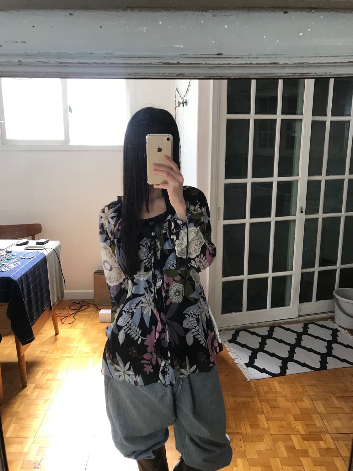 vintage pattern blouse 상품이미지3
