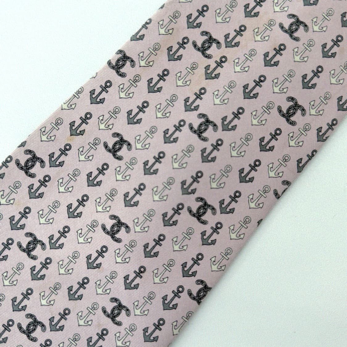 샤넬 빈티지 넥타이 (마린 닻 앵커 로고) 상품이미지1