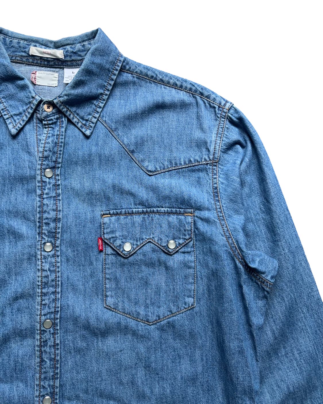 Levi's Fitted Denim Western Shirt 상품이미지3