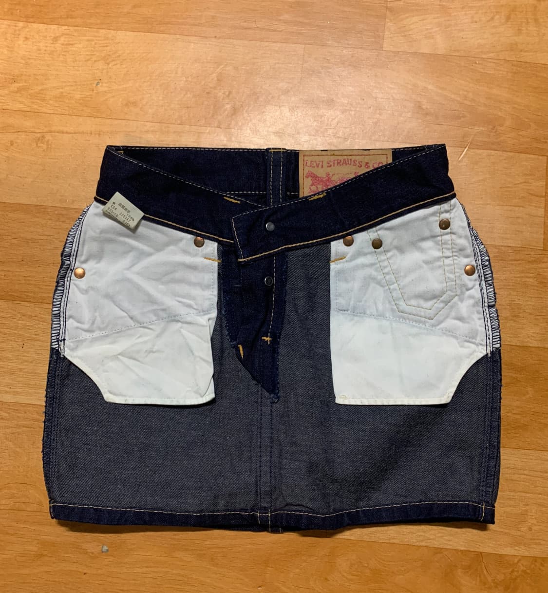 LEVIS TYPE1 리바이스 타입원 955 크러시트 워시 데님 스커트 상품이미지7