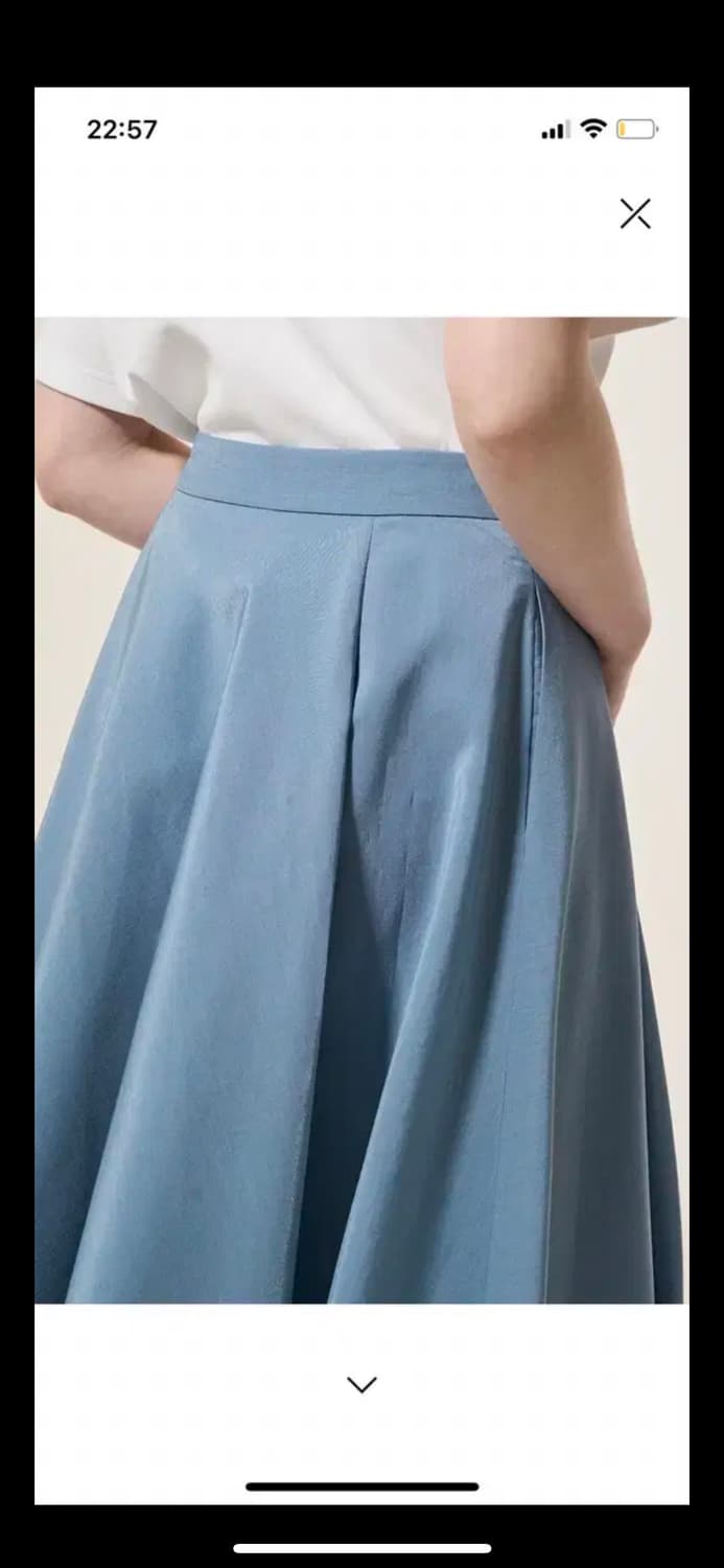 랑방컬렉션 울 블렌드 언밸런스 헴 스커트 상품이미지6