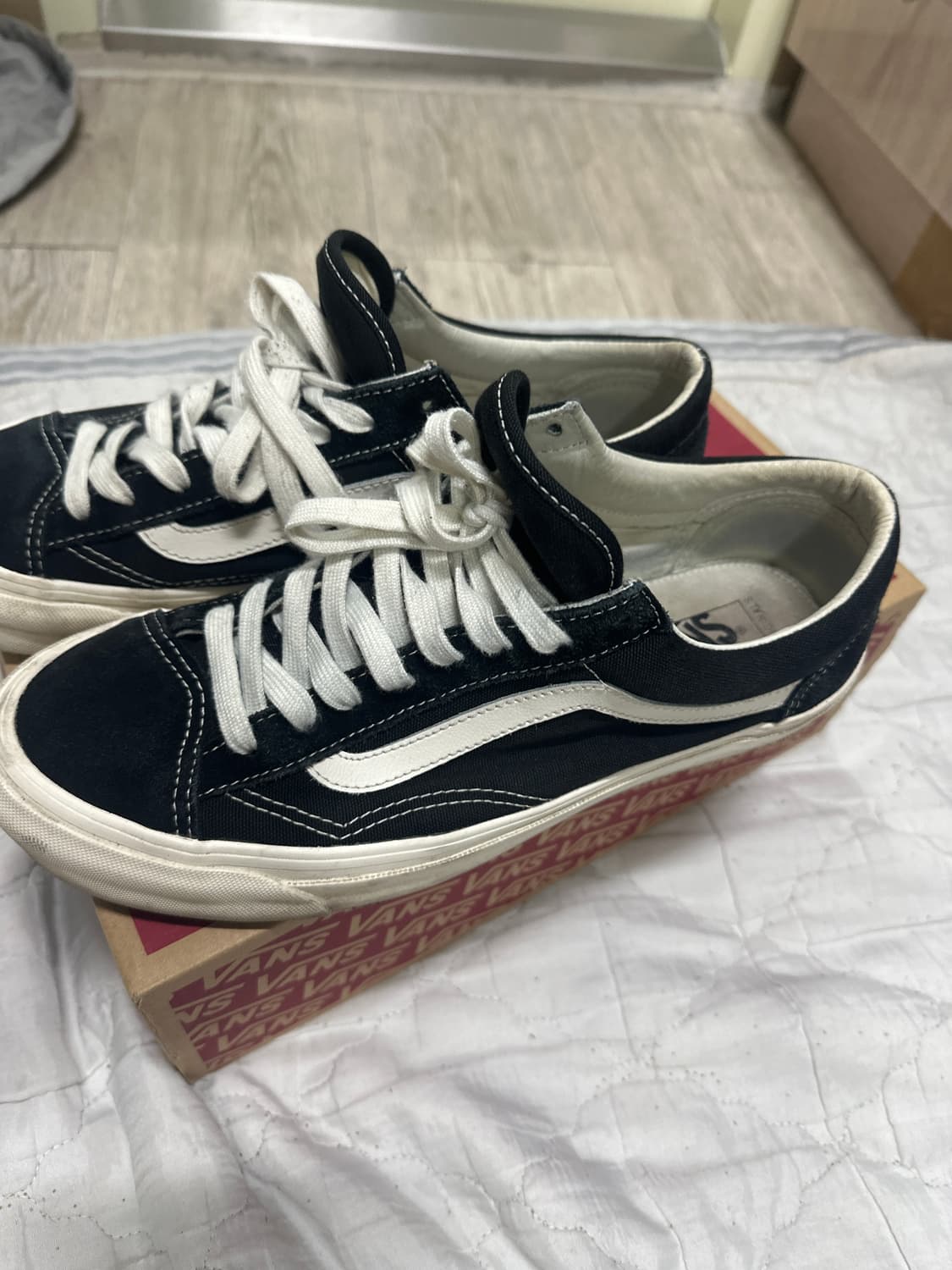 반스 올드스쿨36 에너하임 팩토리 블랙 화이트 상품이미지3