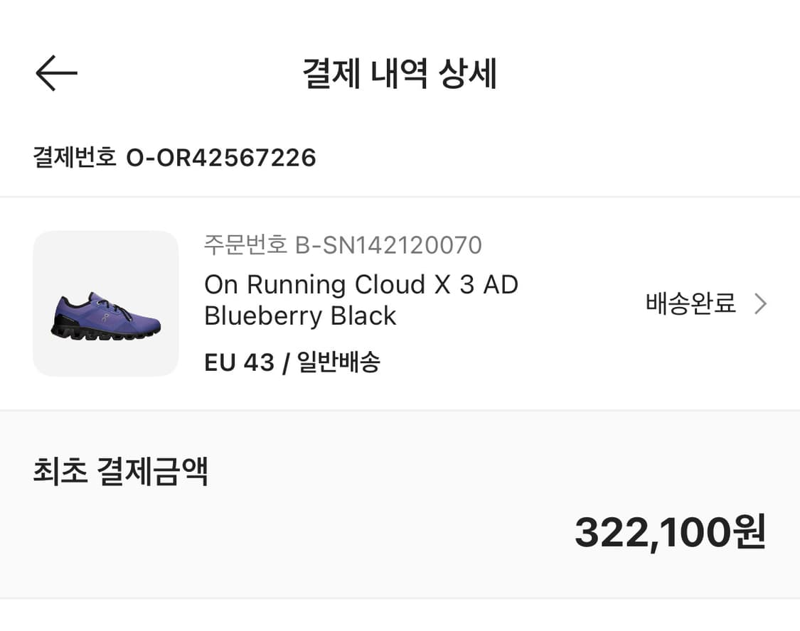 온러닝 클라우드 블루베리 블랙 270 상품이미지2
