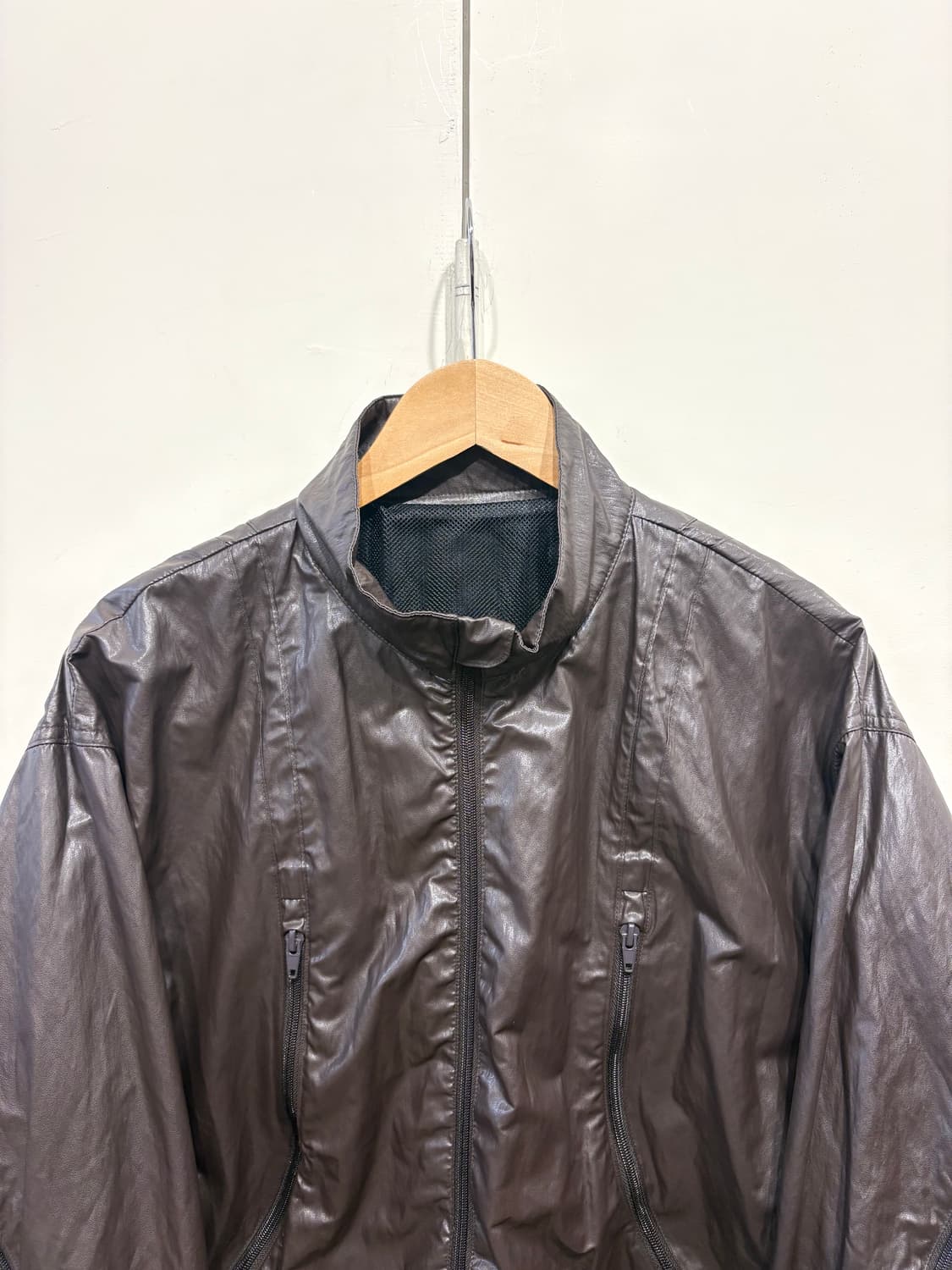 쿠어 멀티 집업 레더 블루종 자켓 상품이미지3