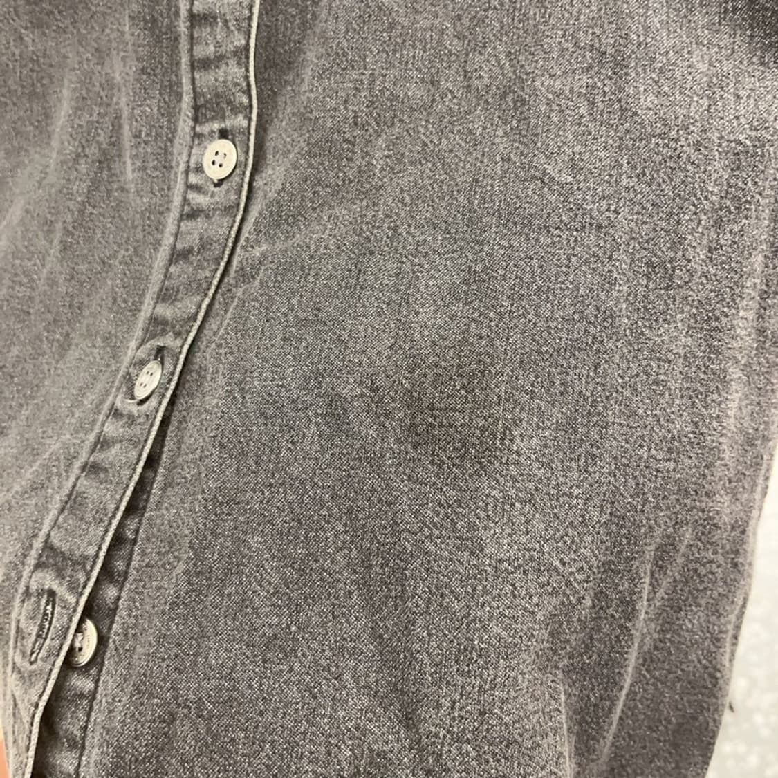 푸부 올드스쿨 레트로 스트릿 흑청 데님셔츠 90 C09556 상품이미지8