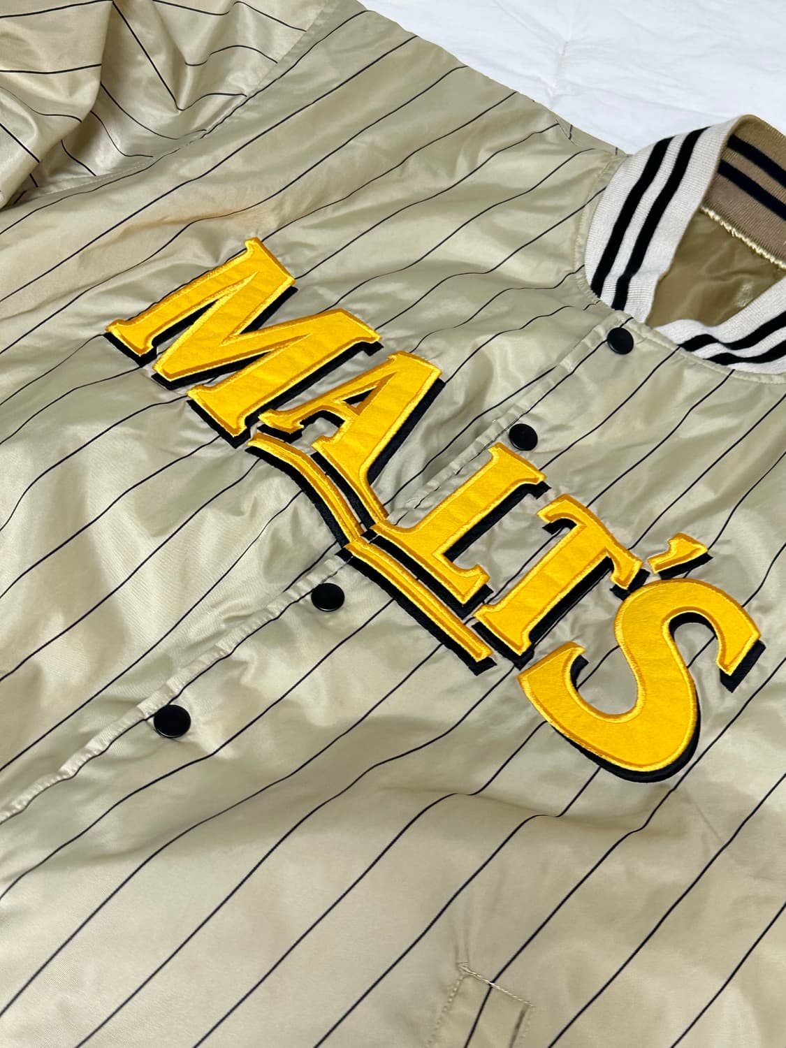 JP 일본 빈티지 몰츠 비어 바시티 리버시블 라지 상품이미지8