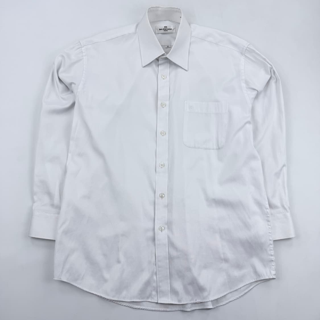 발렌시아가 자수로고 화이트 셔츠 상품이미지1