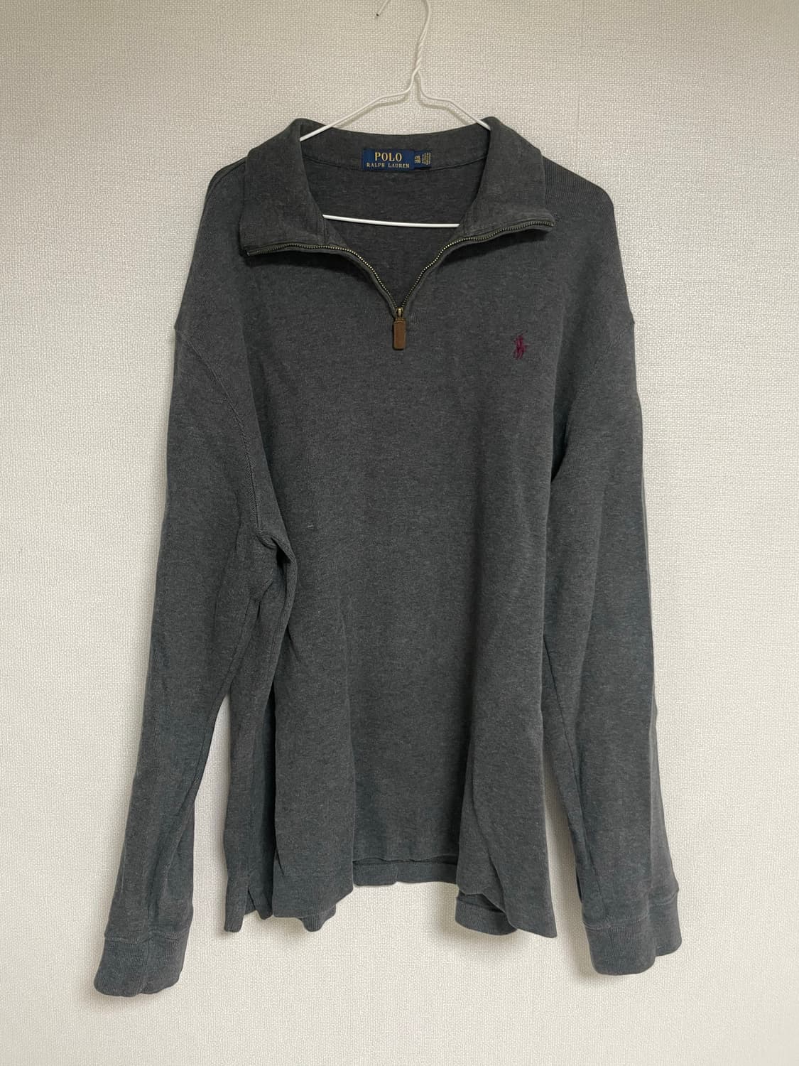 폴로 랄프로렌 반집업 니트 차콜 XXL 상품이미지1