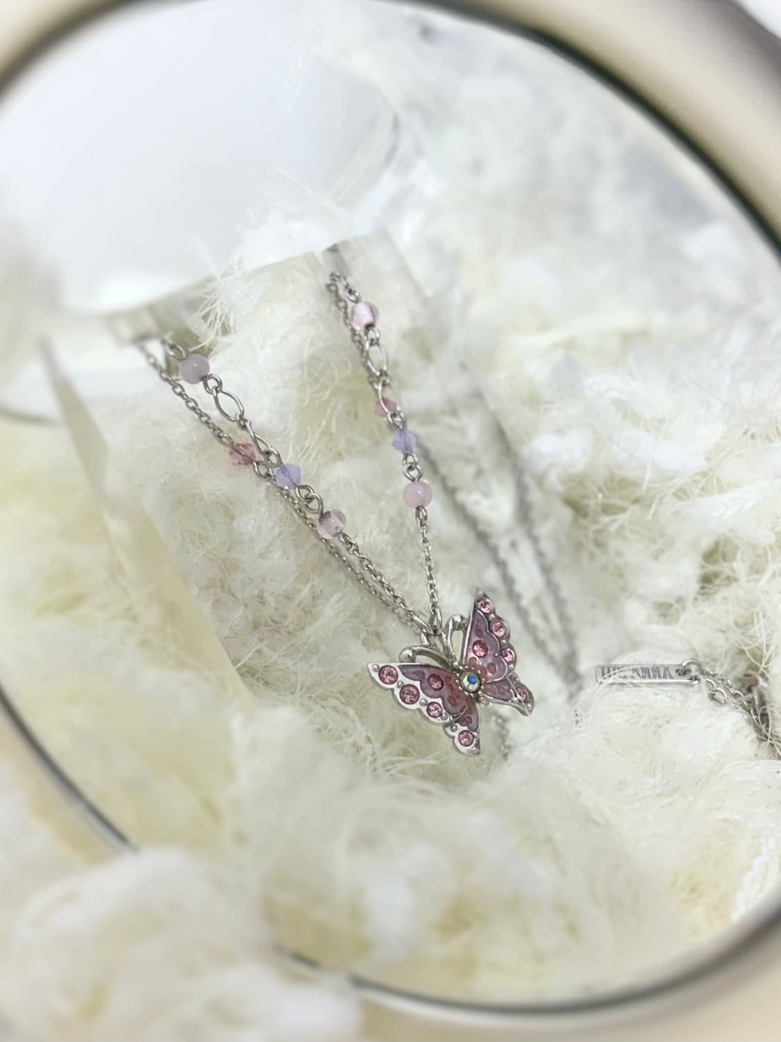 Anna Sui 시그니처 핑크 버터플라이 목걸이 상품이미지3