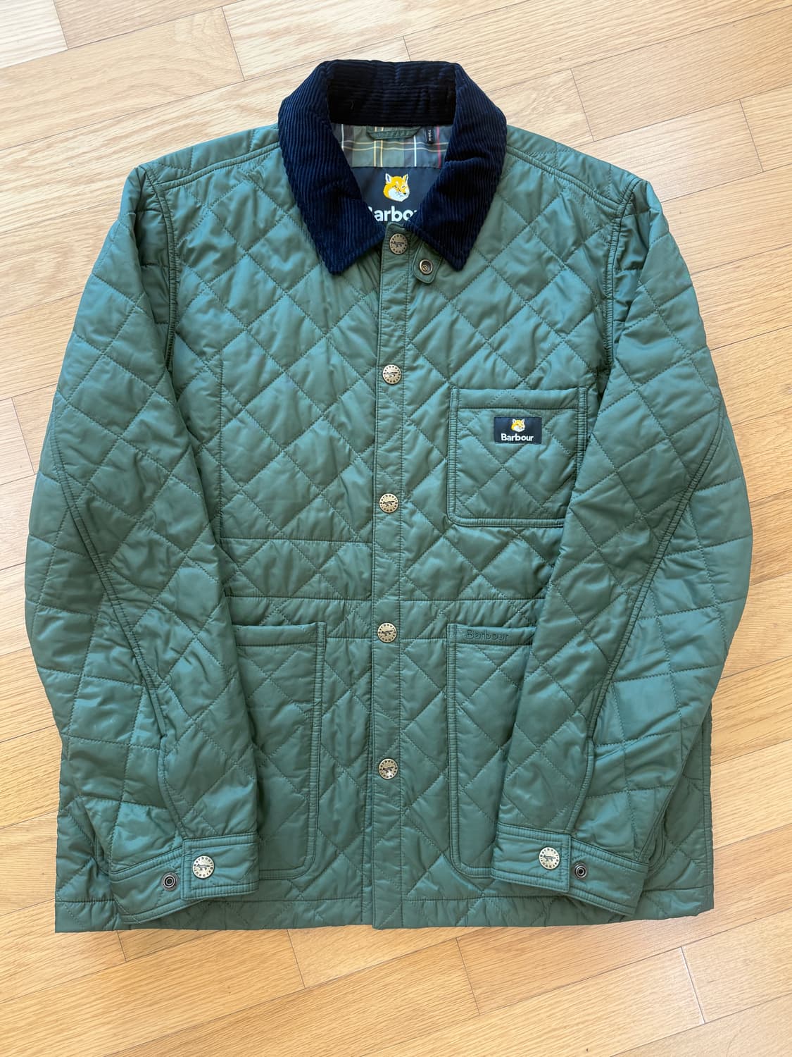 [L] 바버 x 메종키츠네 퀄팅자켓 상품이미지1