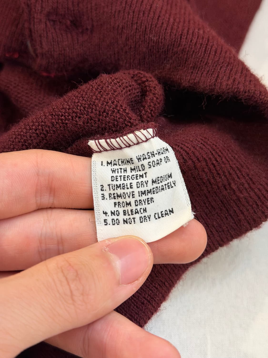 70s IZOD 라코스테 아카이브 버건디 아크릴 가디건 상품이미지6