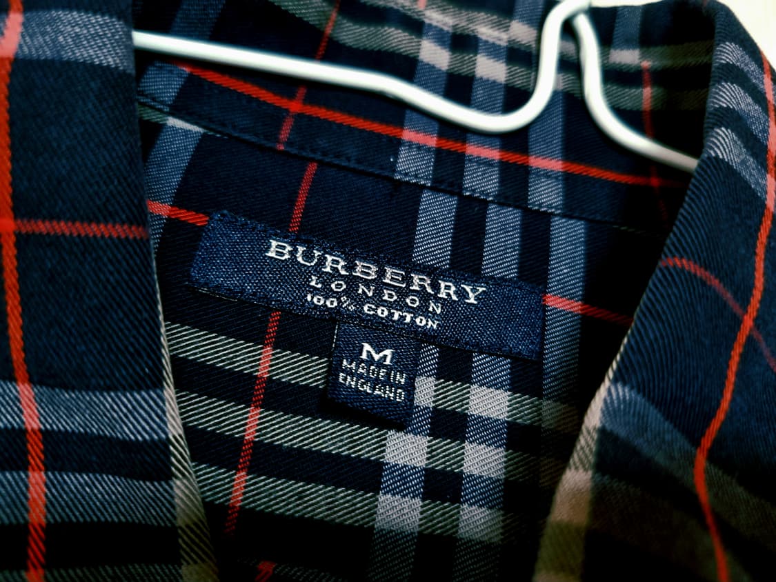 버버리정품 곤색 체크남방 105사이즈 상품이미지5