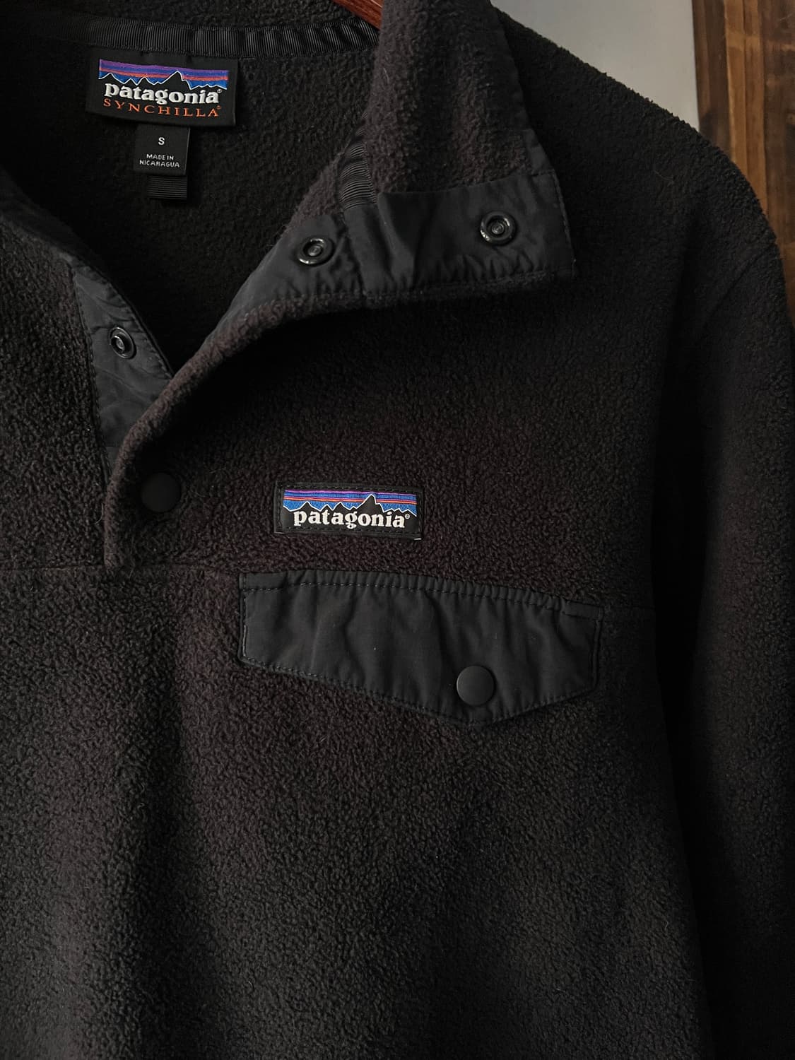 [S]파타고니아 신칠라 블랙 아노락 플리스 상품이미지3