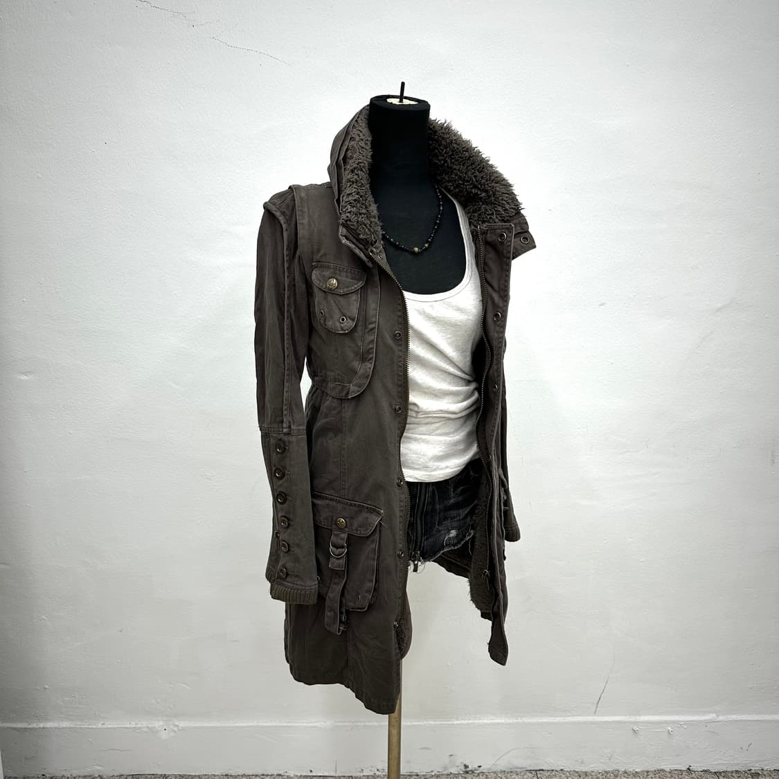 Deep brown eyelet Bono jacket 상품이미지2